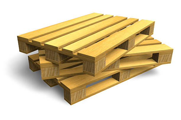 istock Stack of wooden shipping pallets 123690014