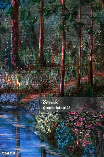 In The Forest Stock Illustration - Download Image Now - Loneliness, Oil Painting, Acrylic Painting
