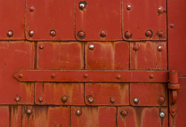 istock Fragment of an iron door 1237014972