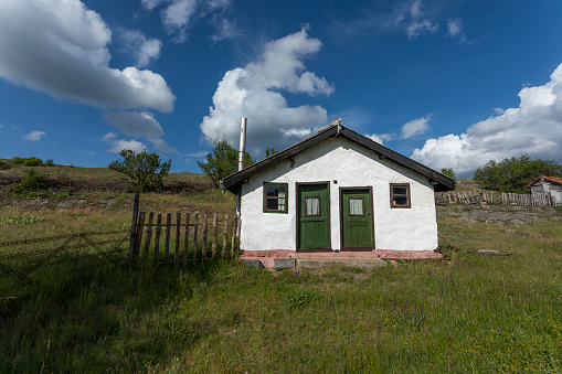 Small mountain house villa, built on a mountain slope in Bulgaria