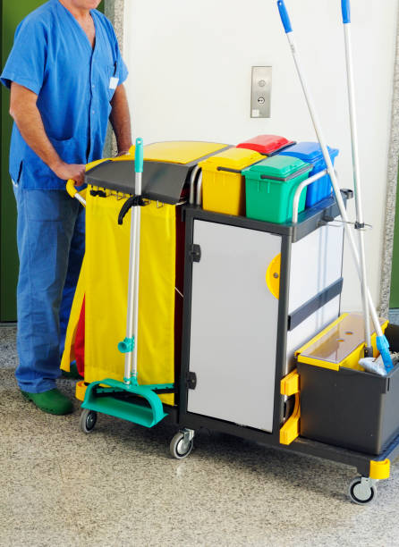 istock Cleaner washing hospital corridor 1237100745
