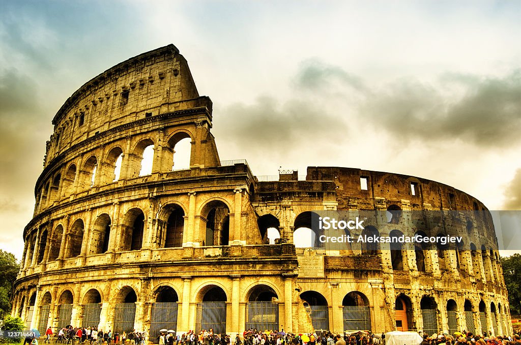 The Coliseum, Rome, Italy. Amphitheater Stock Photo