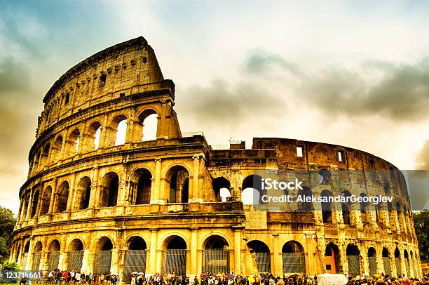 The Coliseum Rome Italy Stock Photo - Download Image Now - Amphitheater, Ancient, Arch - Architectural Feature