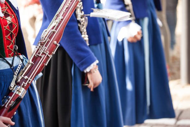 istock Musician in typical costume during an autumn local celebration in Val Isarco ( South Tyrol ) 1237173833