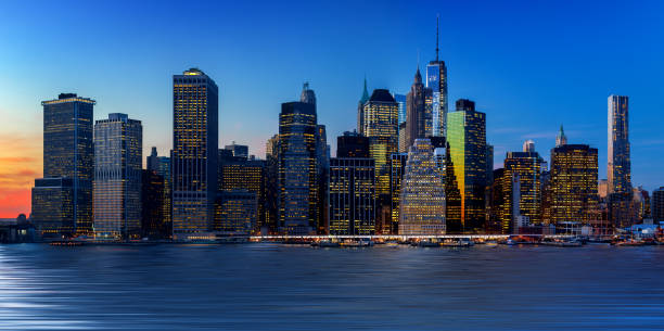istock Panorama New York City at night 1237210159