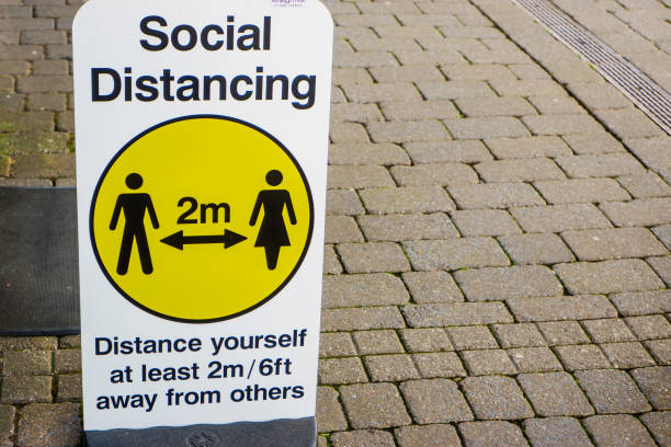 istock The word social distancing written on white board in Kendal 1237244501