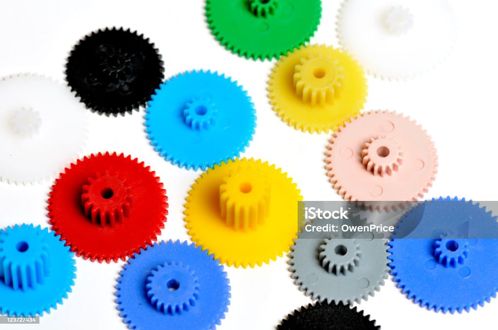 Coloured Cogs Stock Photo - Download Image Now - Plastic, Gear ...