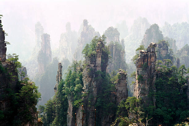 China National Park Zhangjiajie National Forest, Hunan Province, China. zhangjiajie stock pictures, royalty-free photos & images