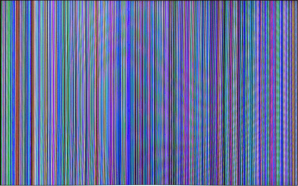 Screen error with different vertical stripes stock photo