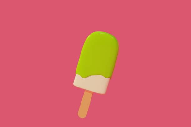 istock ice-cream lemon fruits flavor on pink background. 1237311066