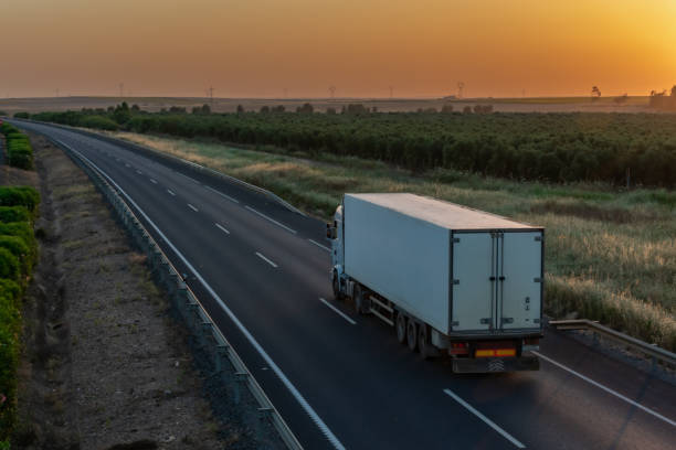 istock Truck with refrigerated semi-trailer 1237314828