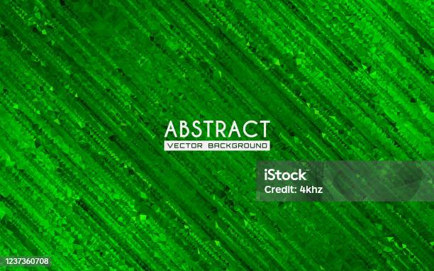 Abstract Green Polygons Surreal Binary Code Background Stock ...