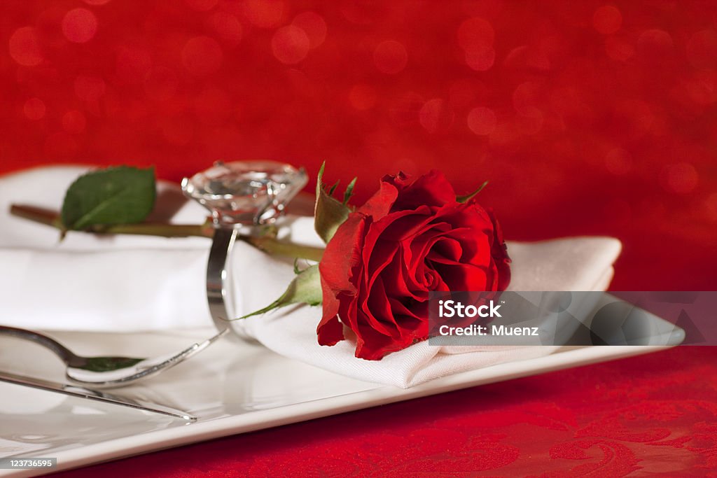 Configuração em plano de fundo vermelho - Foto de stock de Amor royalty-free