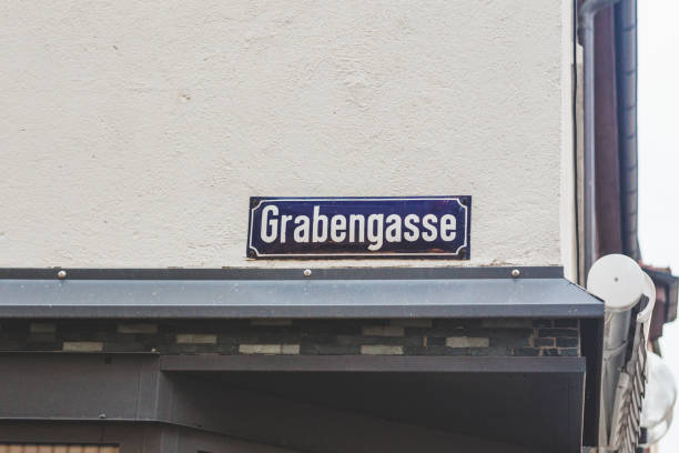 istock Grabengasse name sign in Bad Kissingen, Germany 1237396301