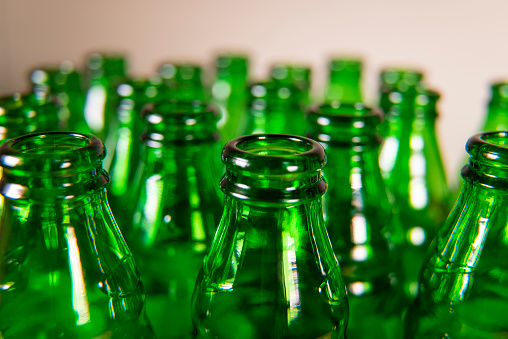 recycling bottles, ecological recycling, green bottles