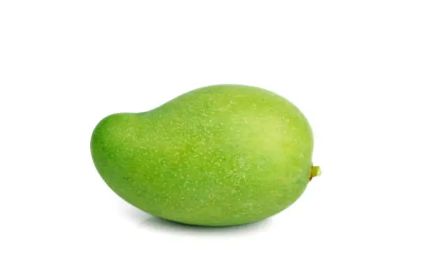 Photo of Fresh green mango fruit isolated on white