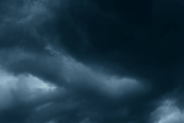 istock Stormy rain big fluffy clouds. Dark sky. Natural scenic abstract background. Weather changes backdrop. Sky filled with voluminous clouds. 1237467707