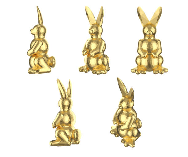 istock Set of polygonal rabbits 1237469553
