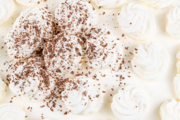 External view of a 'Tres Leches'  or Three Milk cake. The sweet food is shot in studio with professional lightning