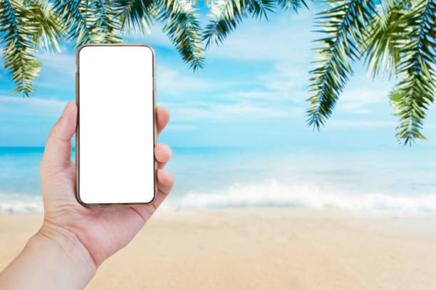 istock Mobile travel  booking in summer concept with copy space 1237560702
