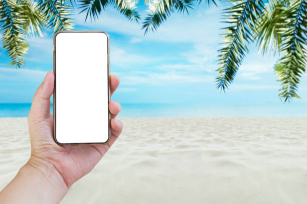 istock Mobile travel  booking in summer concept with copy space 1237560704