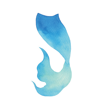 Vector illustration of mermaid tail.