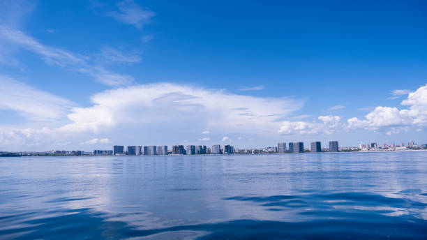 istock cityscape view from sea in sunny day 1237635189