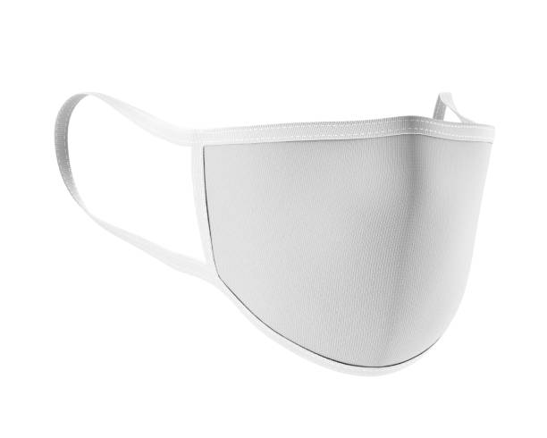 istock White Face Mask Mockup, Blank dust mask 3d rendering isolated on white background 1237660975