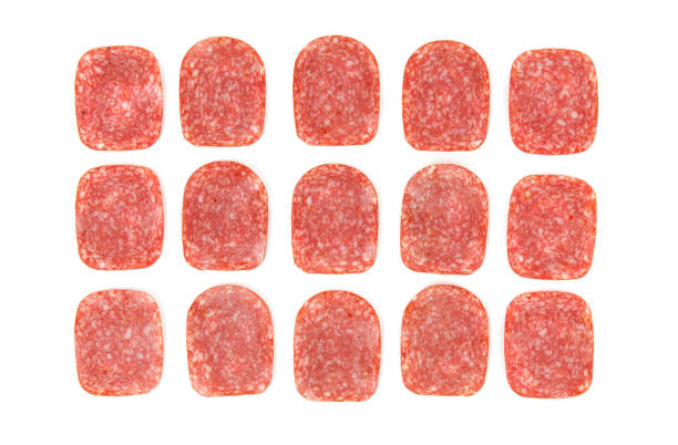 istock set of sliced salami sausage isolated on a white background 1237685392