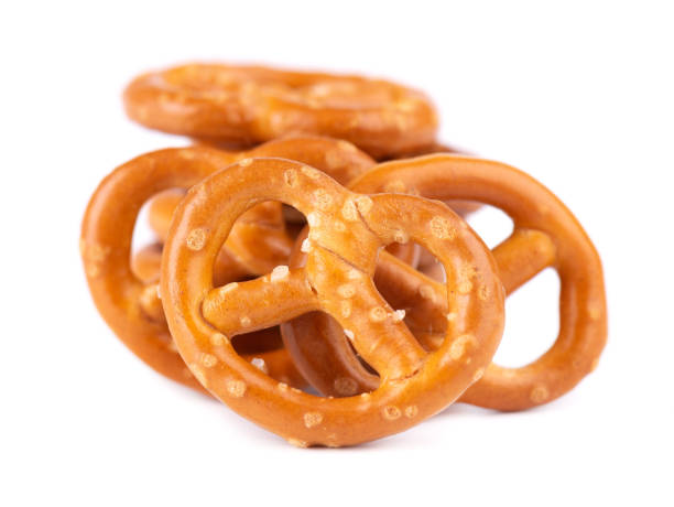 istock Bretzels cracker isolated on white background. Dry cracker cookies isolated. Salty snacks isolated. 1237717963