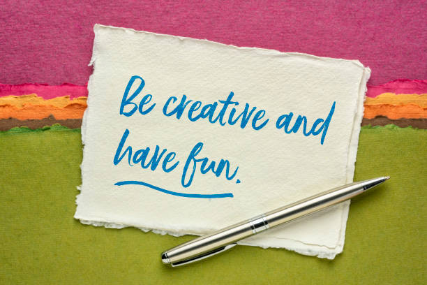 istock Be creative and have fun inspirational reminder - creativity concept 1237719595