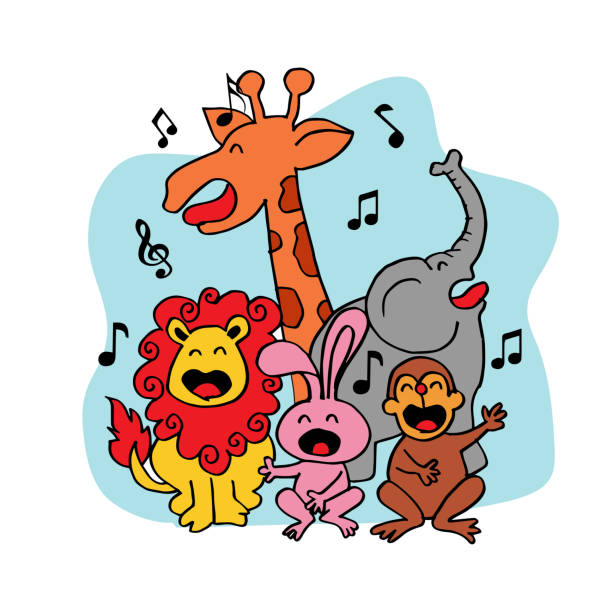 Cute Group Of Animals Sings Cartoon Style Stock Illustration - Download Image Now - Singing, Animal, Group Of Animals - iStock Cute Group Of Animals Sings Cartoon Style Stock Illustration - Download Image Now - Singing, Animal, Group Of Animals - iStock