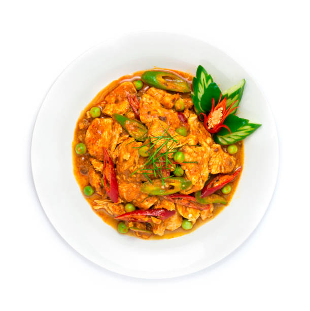 istock Chicken Panang Red Curry Thai food fusion Style 1237744930