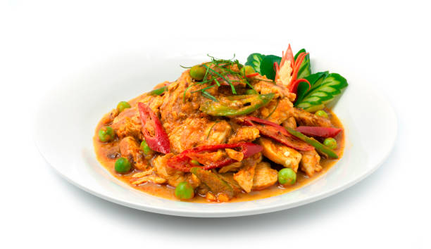 istock Chicken Panang Red Curry Thai food fusion Style 1237744933