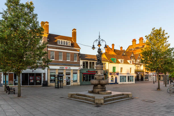 Enfield Town Centre A market town in greater London, UK. Located in the county of Middlesex, about 10 miles from central London. borough district type photos stock pictures, royalty-free photos & images