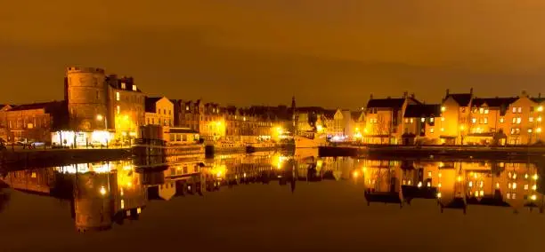 Photo of Night Reflections Of The Docks Of Leith