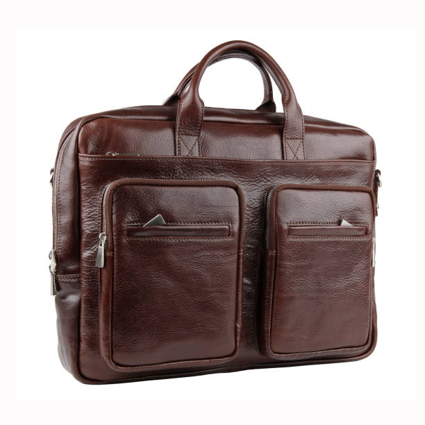 istock New fashion bag in brown leather. Isolated on white 1237772680