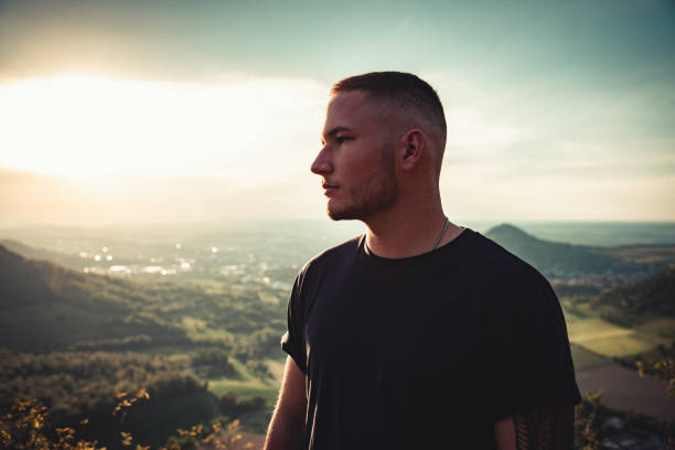 istock Young Man Swabian Alb Outdoor Sunset Portrait 1237773240