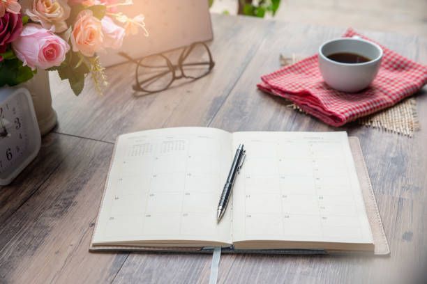 istock Calendar and Laptop for Planner to plan reminder daily appointment 1237778552