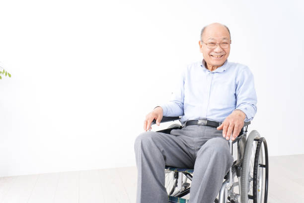 istock Old man ride in a wheelchair 1237814620