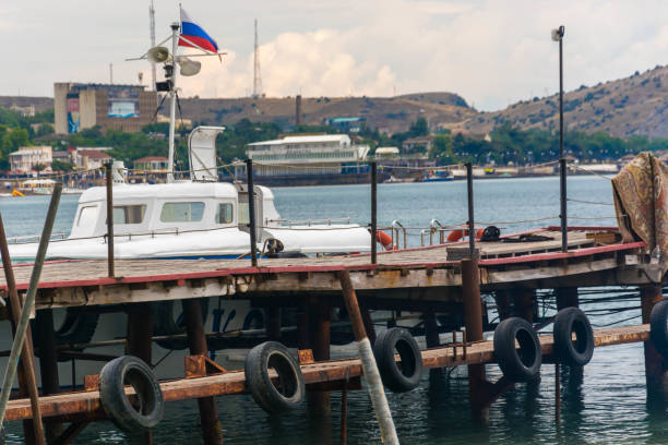 istock Boat on the quay 1237817328