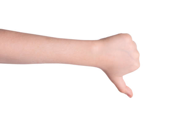 Child Hand With Thumbs Down