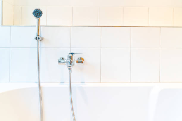 istock clean and bright modern bathtub in a white tiled bathroom 1237937831