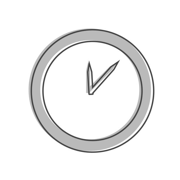 ilustrações de stock, clip art, desenhos animados e ícones de vector image of a clock cartoon style on white isolated background. - 7678