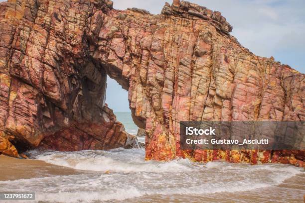 Rock Monument Pedra Furada Jericoacoara Ceará Brazil Stock Photo - Download Image Now