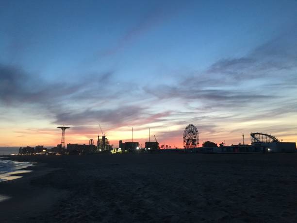 istock Sunset in Spring at Coney Island in Brooklyn, New York, NY. 1237962331