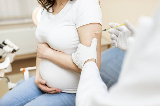 istock Vaccine injection procedure 1237988950