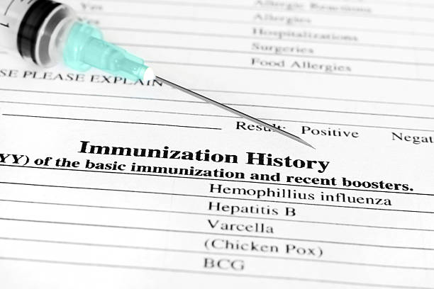 Immunization history stock photo