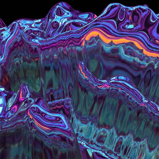 istock illustration pink blue light cosmic landscape. 3d rendering 1238007931