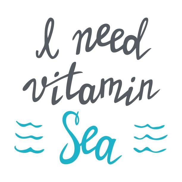 istock I need vitamin sea. Summer vacation time. Decorative card with inspirational quote. Banner template with handwritten lettering. Recreation theme. 1238034105
